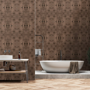 Textured Brown Motif no.1 Wallpaper