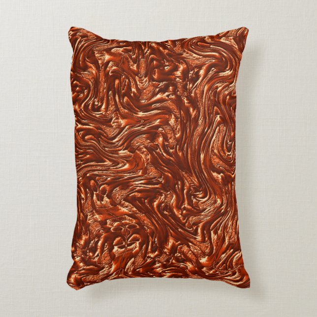 Textured brown terracotta accent pillow (Front(Vertical))
