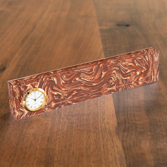 Textured brown terracotta nameplate (Side)