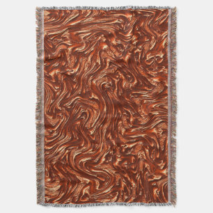 Textured brown terracotta throw blanket