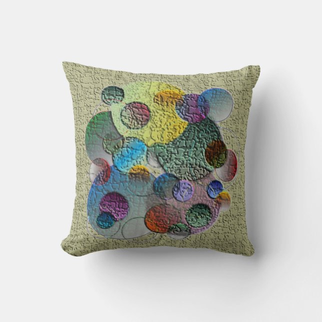 Textured Bubbles Throw Pillow (Front)