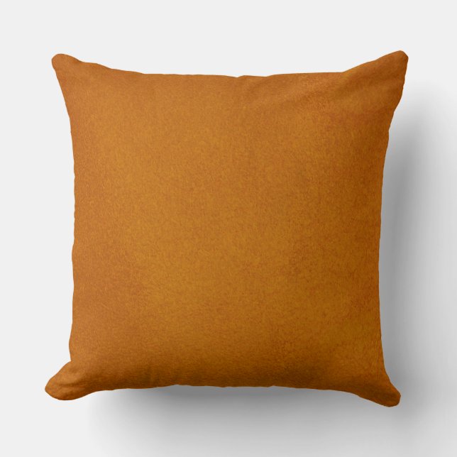 Textured Burnt Orange Throw Pillow (Front)