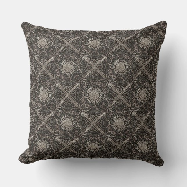 Textured Celtic Knots Diamond Pattern Throw pIllow (Front)