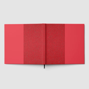 Textured Centre Tomato Red Guest Book – Customize