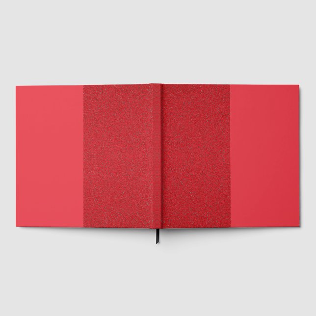 Textured Centre Tomato Red Guest Book – Customize (Full)