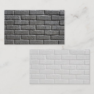 Textured Charcoal Brick Wall  Business Card