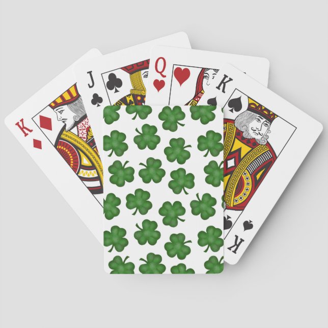 Textured Clovers Playing Cards (Back)