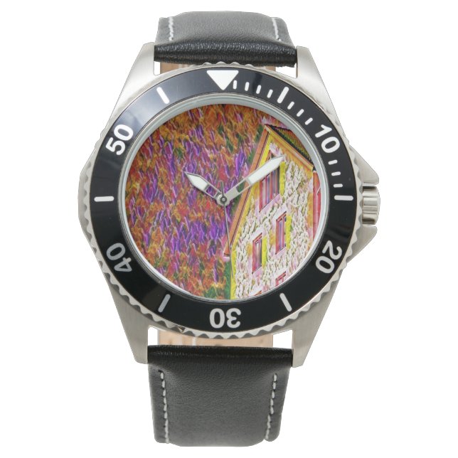 Textured colorful house watch (Front)