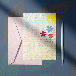 Textured Colourful Floral Gratitude Design Card