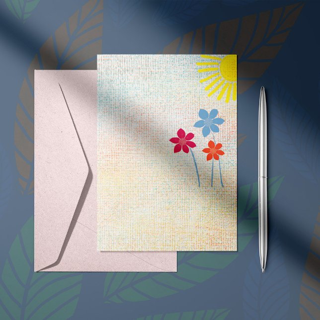 Textured Colourful Floral Gratitude Design Card (Creator Uploaded)