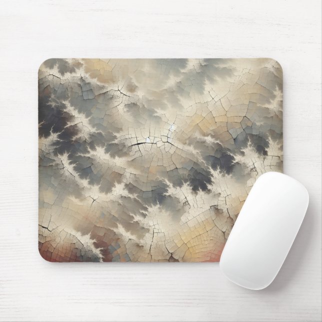 Textured Crackle Abstract Mouse Pad (With Mouse)