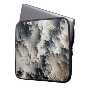 Textured Crackle Contemporary Abstract Laptop Sleeve