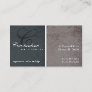 Textured Damask Monogram Appointment Card