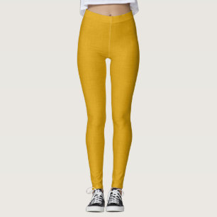 Textured  Dark Gold Leggings