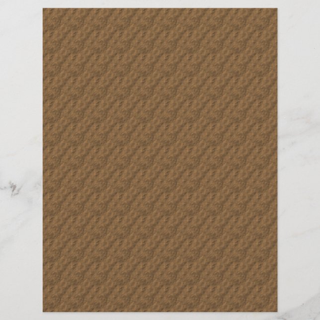 Textured Design Plain Brown Scrapbook Paper (Front)