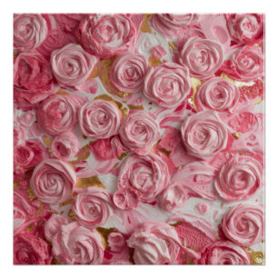 Textured Floral Art – Soft Nature Flower Design Poster