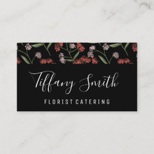 Textured Flower Pattern Business Card