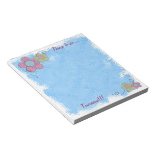 Textured Flowers Notepad