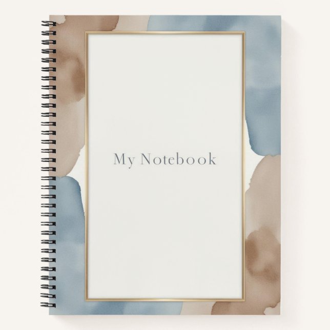 Textured Frame: Watercolor and Paper Notebook (Front)