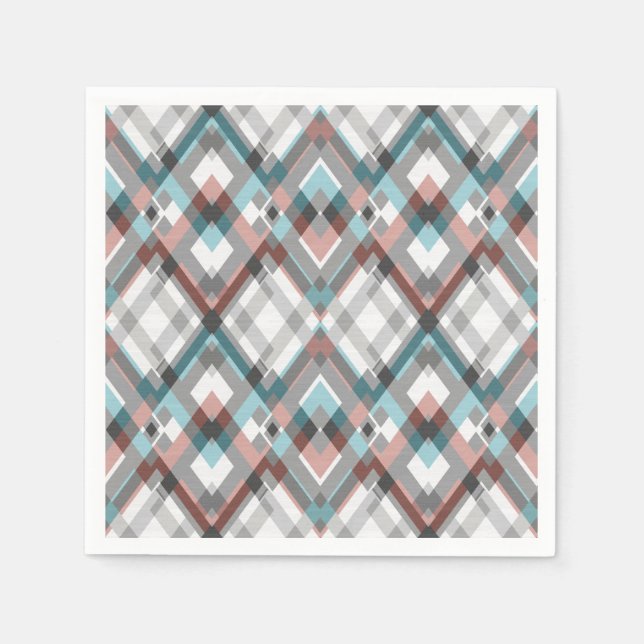 Textured geometric diamond pattern.  napkin (Front)