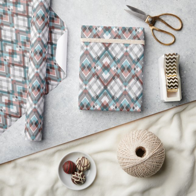 Textured geometric diamond pattern.  wrapping paper (Crafts)