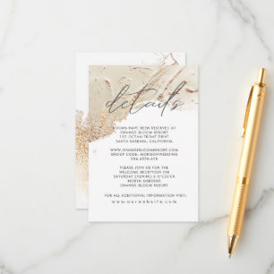 Textured Gold Faux Foil Details Enclosure Card