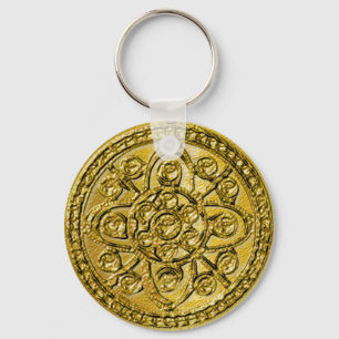 Textured Gold Filigree Keychain