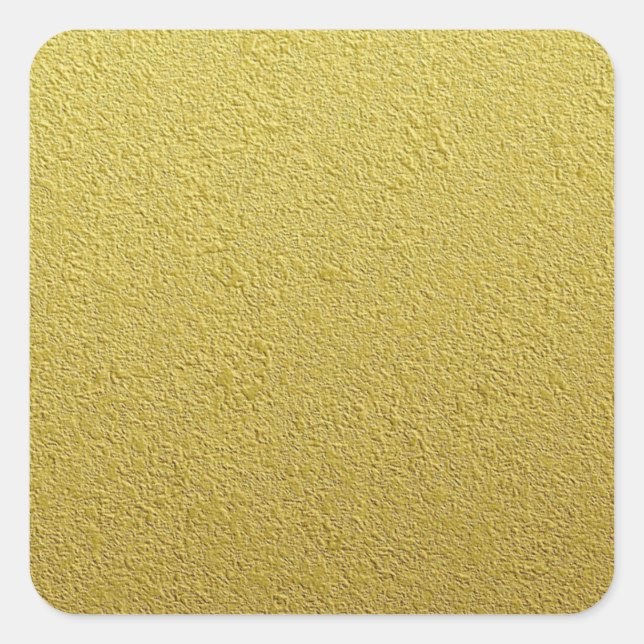 Textured Gold Foil Look Square Sticker (Front)