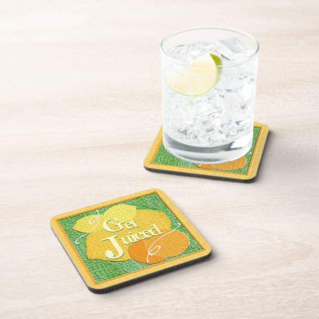 Textured Graphics Fruit Coaster (orange) (Right Side)