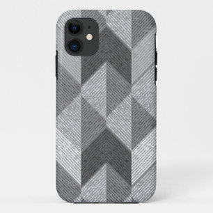 Textured gray geometric. iPhone 11 case