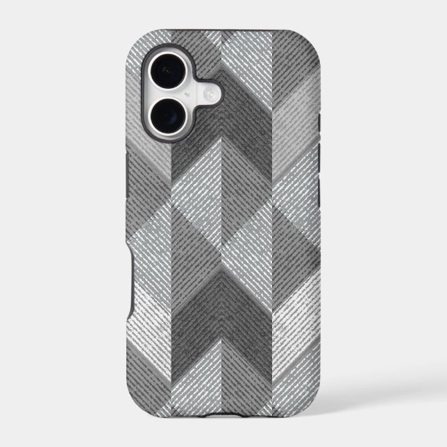 Textured grey geometric. (Back)