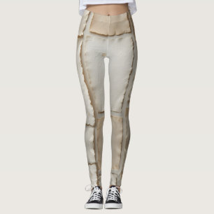 Textured Handmade Paper Flat Lay Leggings