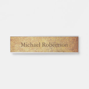 Textured Hanging Wall Desk Door Name Plate