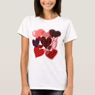 Textured Heart Collage T-Shirt