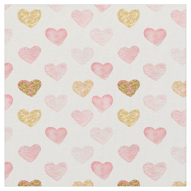 Textured Hearts Patterned Fabric (Close Up)