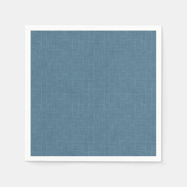 Textured herringbone blue. napkin (Front)