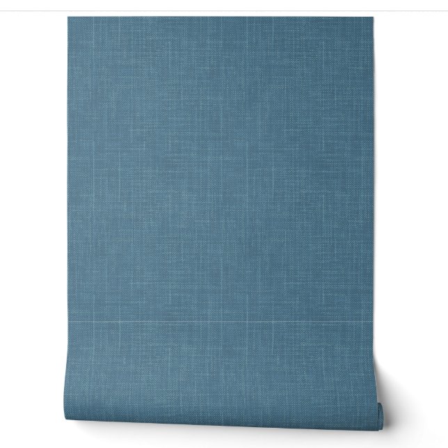 Textured herringbone blue. wallpaper (Unrolling)