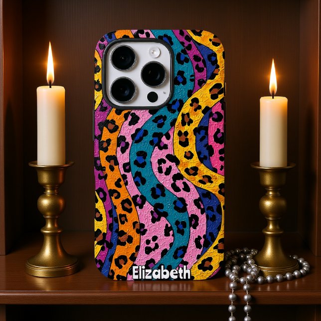 Textured Jungle: Swirling Leopard Print Case-Mate iPhone Case (Creator Uploaded)