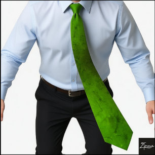 Textured Kelly Green Mossy Glitter Fabric Tie