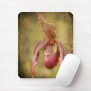 Textured Lady Slipper Orchid Mouse Pad