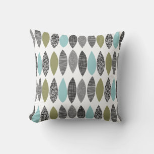 Textured Leaves 01 Throw Pillow