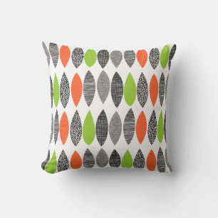 Textured Leaves 02 Throw Pillow