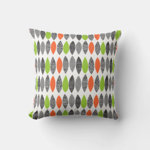 Textured Leaves 02 (v2) Throw Pillow