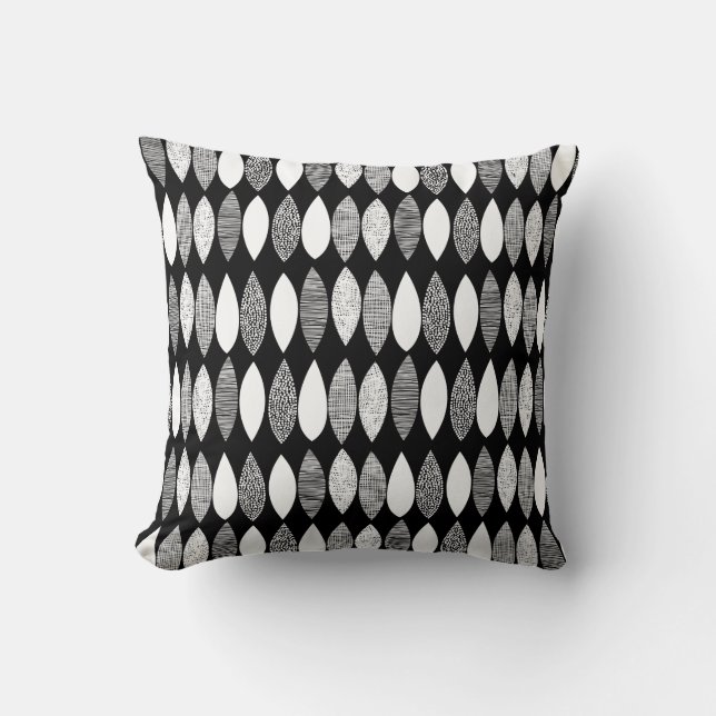 Textured Leaves 03 (v2) Throw Pillow (Front)