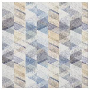 Textured light blue, beige zigzag fabric
