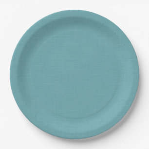 Textured light blue. paper plate