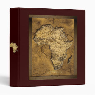 Textured MAP OF AFRICA Binder