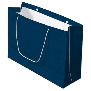 Textured Marine Dark Blue Large Gift Bag