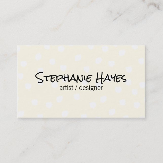 Textured Marks (light) / Expressive Business Card (Front)