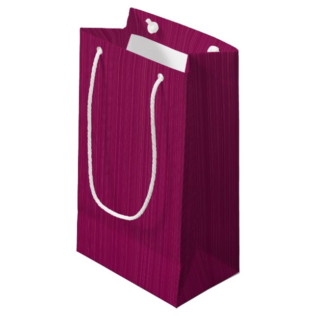 Textured Maroon Elegance Small Gift Bag (Front Angled)